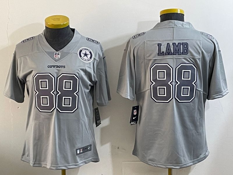 Youth Dallas Cowboys #88 Lamb Grey 2024 Nike Vapor Limited NFL Jersey style 2->youth nfl jersey->Youth Jersey